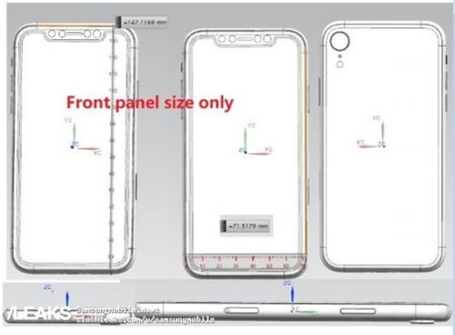 6.1寸廉价版iPhone CAD图曝光:延续刘海屏设计 OLED屏幕换成LCD屏